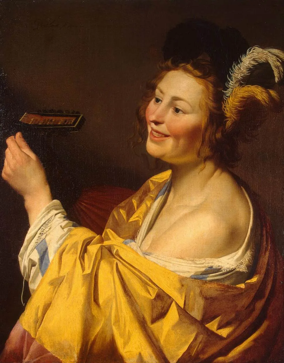 lute player in an old painting lute player in an old painting