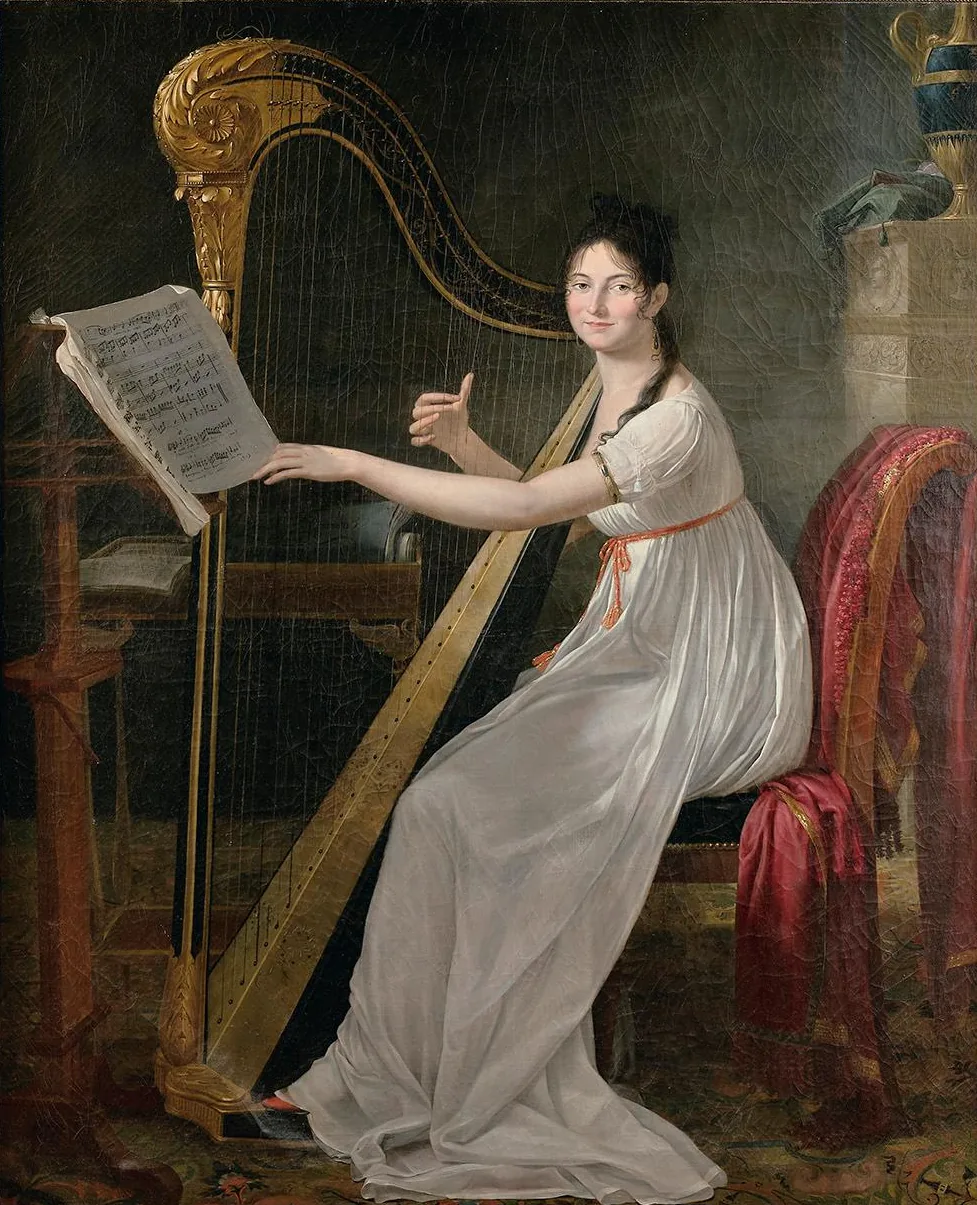 historical harpist playing the harp historical harpist playing the harp