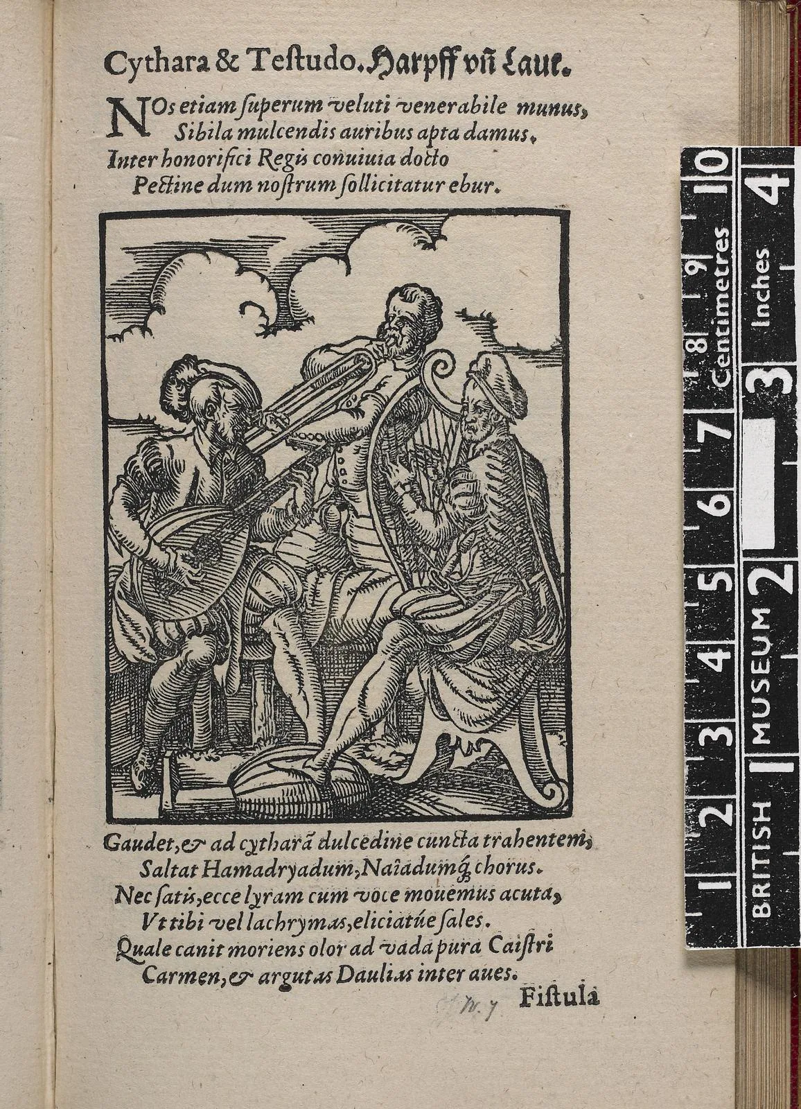 old engraving of musicians with harp old engraving of musicians with harp