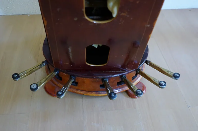 pedals and base of an acoustic harp pedals and base of an acoustic harp