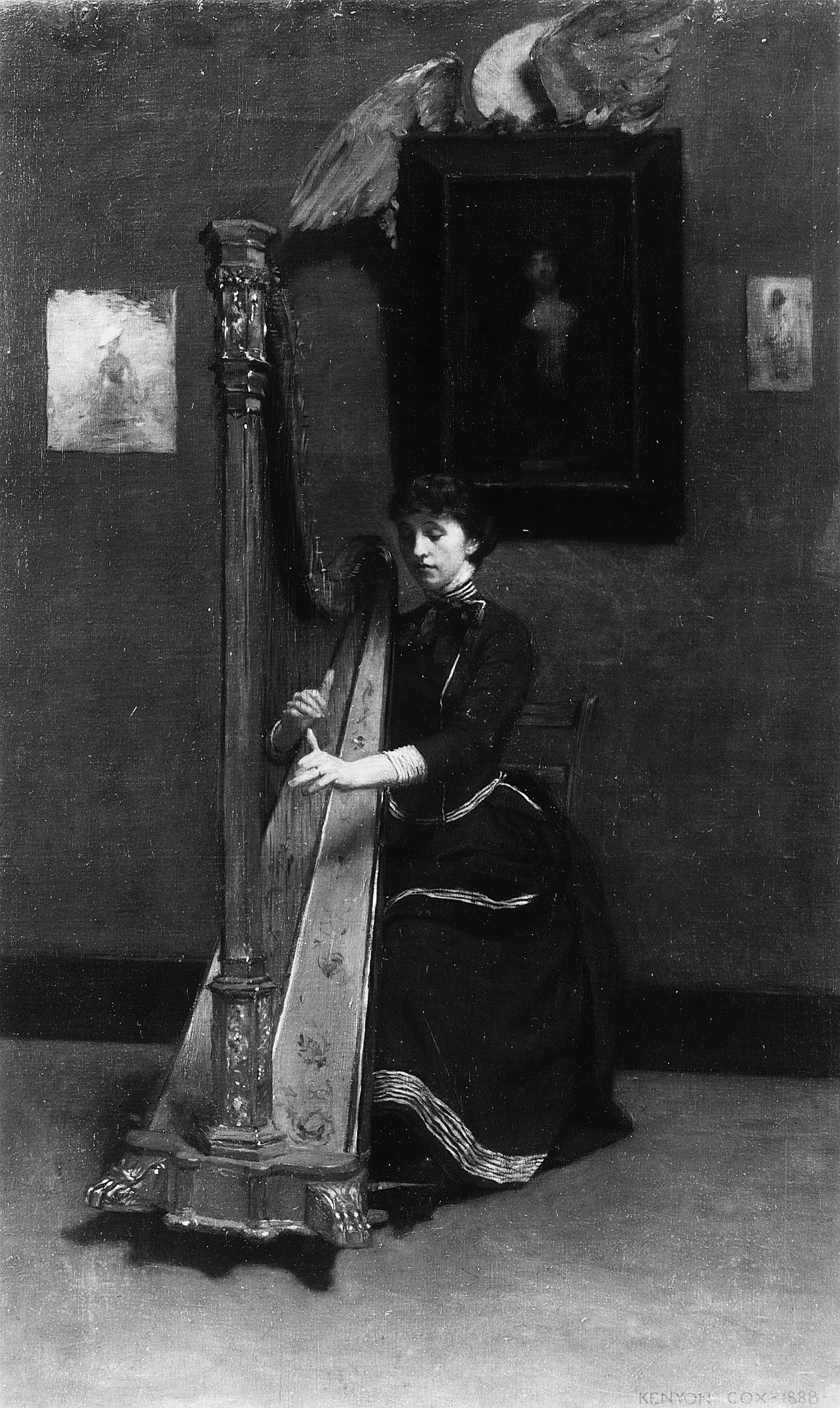 harpist playing in an interior harpist playing in an interior