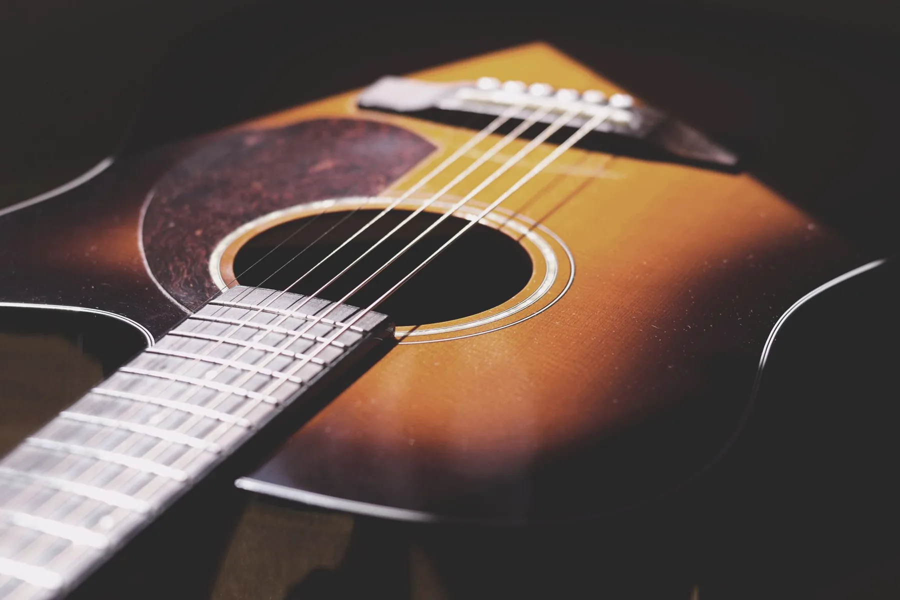 close-up acoustic guitar strings close-up acoustic guitar strings