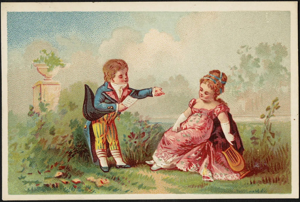 old illustration with small lyres old illustration with small lyres